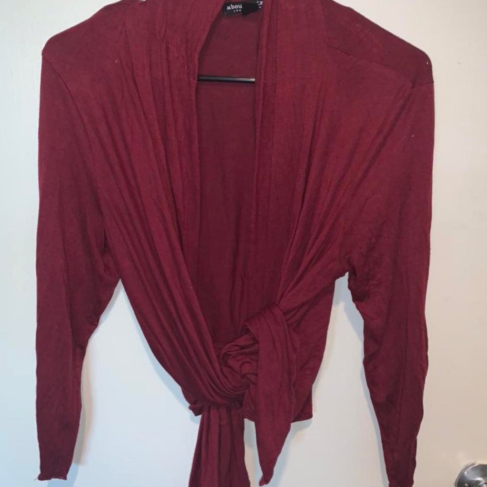 Burgundy About A Girl Cardigan